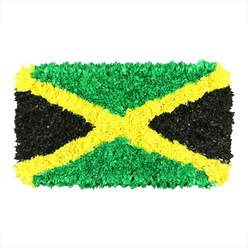 At Flowers Stanmore, a living reimagining of Jamaica's flag unfolds as a bold bouquet-like tableau. The two large green triangles near the top and bottom are formed from fresh emerald blooms, their petals and glossy leaves lending a lush, hillside vitality to the piece. A diagonal ribbon of brilliant yellow flowers slices through the center, tracing the saltire with sunburst warmth that feels like light after rain. The two remaining corners-the hoist and fly sides-are lined with dark, almost satin-finished petals, creating the black wedges that anchor the design with depth and dignity. The overall effect is a tactile mosaic of living color, every stem and bloom contributing to a larger symbol of national pride and communal memory. It is the kind of arrangement that would brighten a fanfare, a celebration, or a cultural event in our north-west London community. As your local Stanmore florist, we understand how such a tribute can mark a birthday, a festival, or a moment to honor Jamaica's heritage within our area. This floral flag would pair beautifully with a bright bouquet for a family gathering, or be a striking backdrop at a street market near Canons Park or Belmont Circle. We offer dependable same-day delivery across Stanmore and the surrounding boroughs, ensuring the message of pride travels quickly to doors from Edgware to Wembley and back toward Harrow. It's a simple, heartfelt way to share culture, colour, and connection.